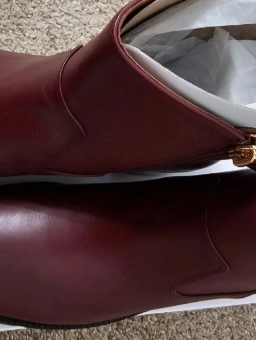 Coach Womens Ankle Burgundy Boots - Picture 3 of 7